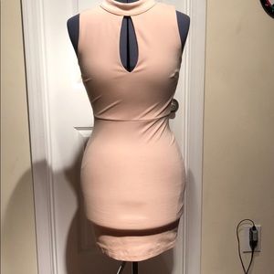 Lulus nude pink cutout dress